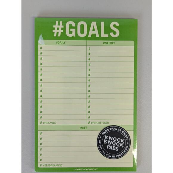 Knock Knock To Do Notepad Goals Daily Weekly Planner Gift Humor Graduation Fun - Picture 1 of 3